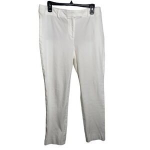 Talbots White High Waist Straight Leg Pants Size 10 Petite